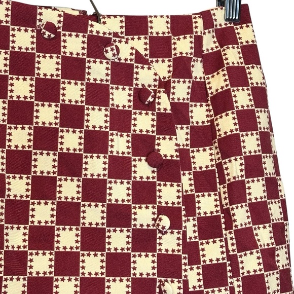 (Sold) Urban Outfitters Mini Skirt Women’s Size Small Red Yellow Check Print New - Picture 4 of 12